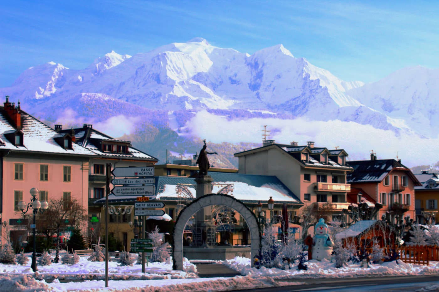 The Mont-Blanc overlying Sallanches, Haute-Savoie